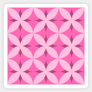 Shades of Pink Alabama Patchwork Pattern Sticker